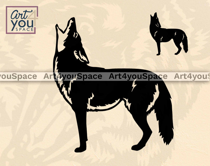 howling coyote svg