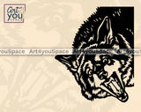 staring coyote svg art
