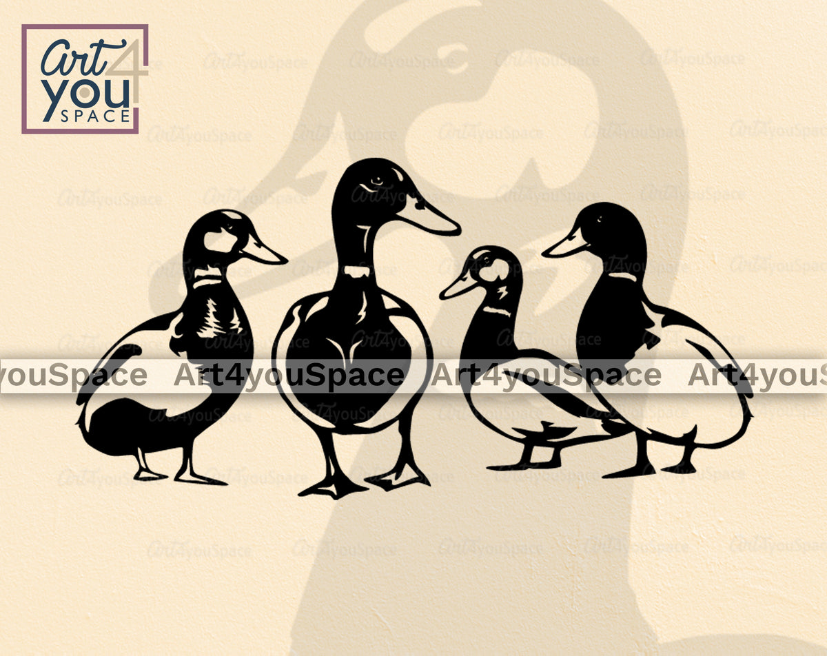 Buy Mallard Duck Set SVG, DXF, PNG – Art4youSpace