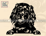Irish Setter Peeking Dxf