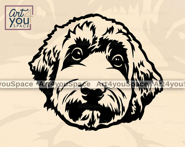 Labradoodle Face svg