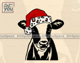dairy cow christmas svg