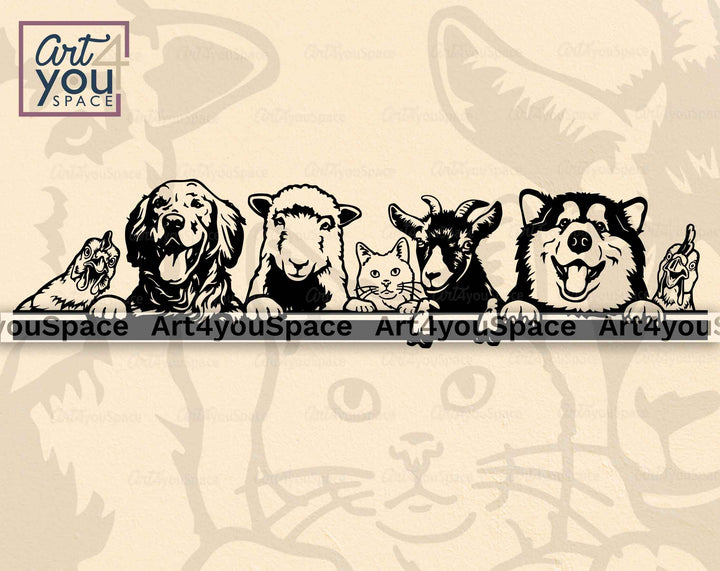 farm life scene svg file