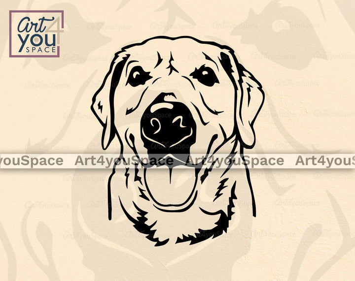 funny labrador retriever face svg file