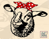 Funny Sheep With a Uncle Sam Hat SVG