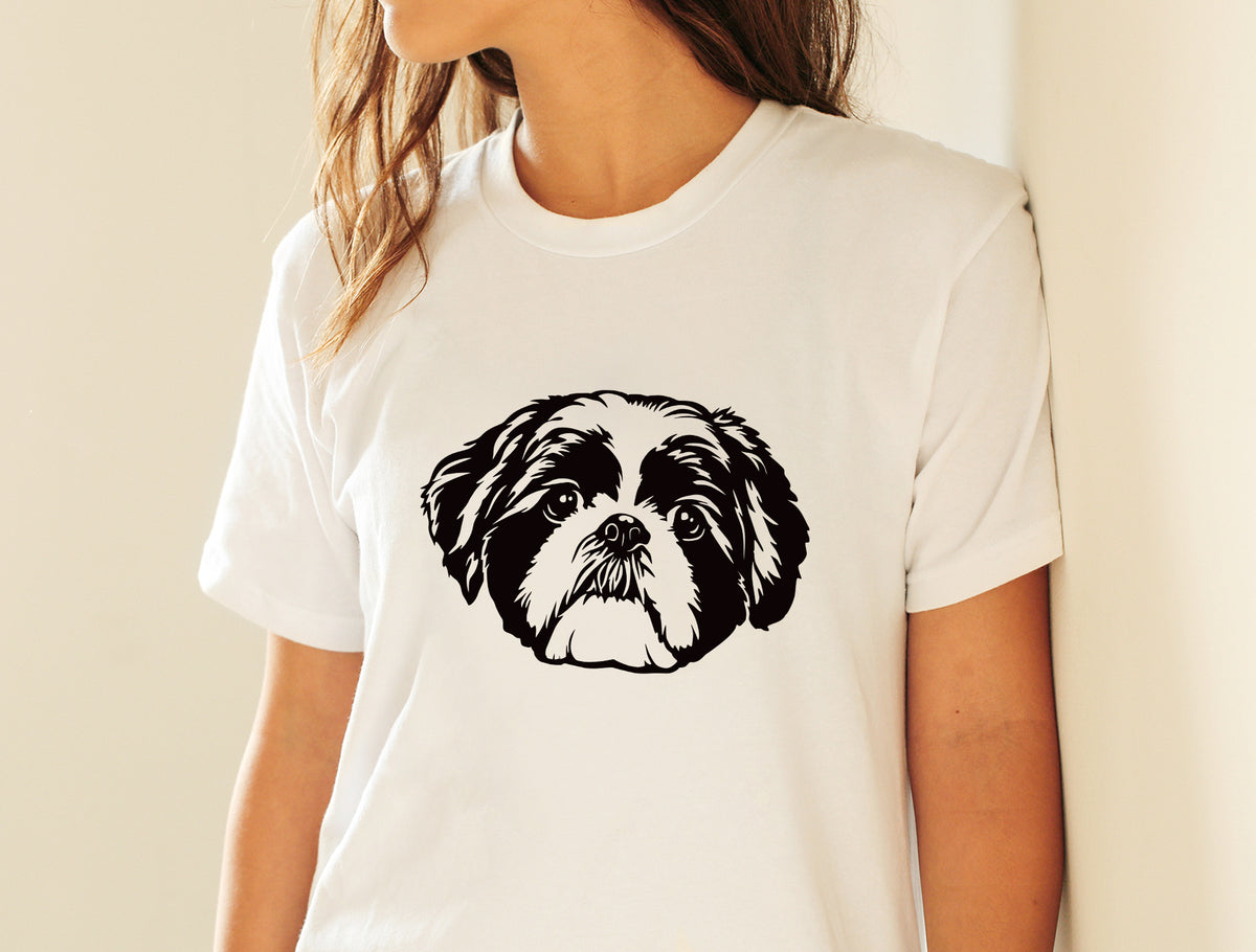 松田ペット×SIIILON】T-shirt / W Shih Tzu | APRIL