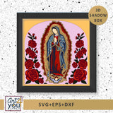 Virgin Mary Shadow Box Svg