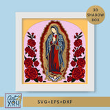 Virgin Mary Shadow Box Svg