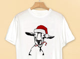 funny goat head with xmas hat svg file