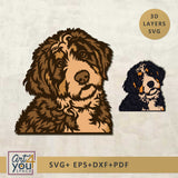 3D Bernedoodle Svg 