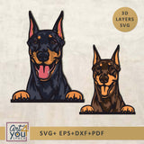 3D Doberman Svg