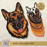 3D German Shepherd Svg