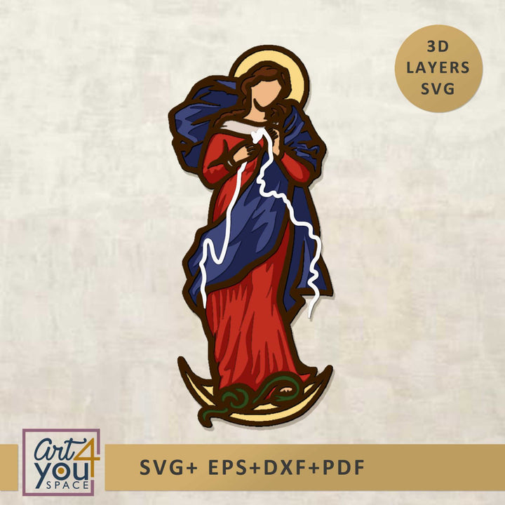 3D Mary Undoer of Knots SVG