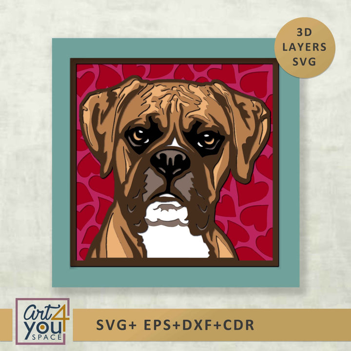 3D Papercut Pet Portrait File