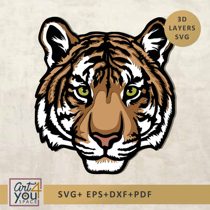 3D Tiger Svg