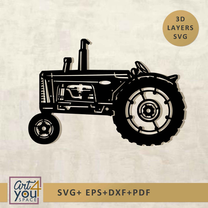 3D Tractor Svg files for Cricut and Laser Cutting