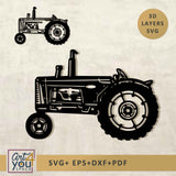 3D Tractor Svg files for Cricut 