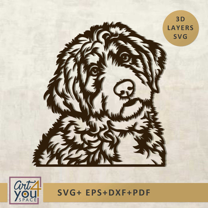 3D bernedoodle metal laser cut