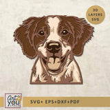 3D design of a Brittany Spaniel 