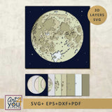 3D moon SVG design