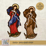 3d Multilayered svg design of Mary Undoer