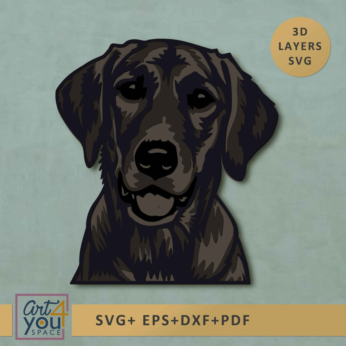 Buy Labrador Retriever 3D Svg SVG, DXF, PNG – Art4youSpace