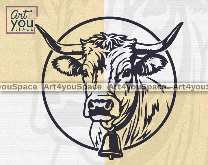 Aubrac Cow file svg