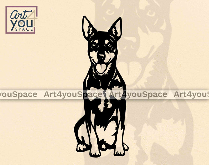 Australian Kelpie Dog Sitting SVG