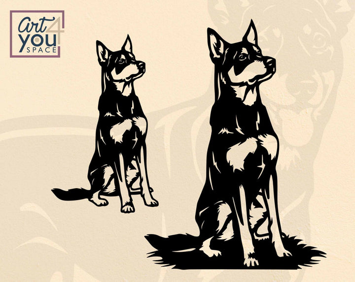Australian Kelpie Dog clipart PNG