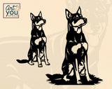 Australian Kelpie Dog clipart PNG