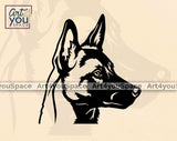 Belgian Malinois head svg