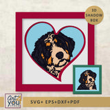 Bernedoodle Shadow Box Svg 