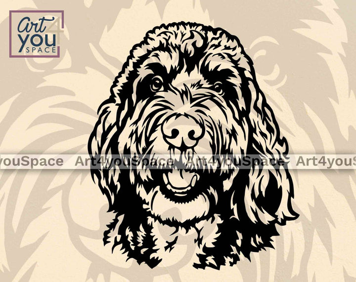 Bernedoodle  portrait svg