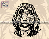 Bernedoodle  portrait svg