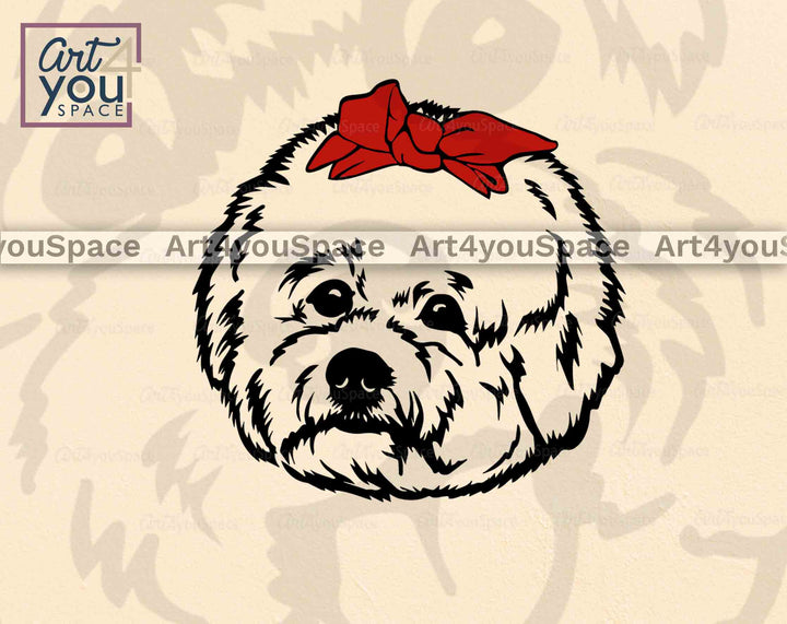 Bichon Frise with bandana png