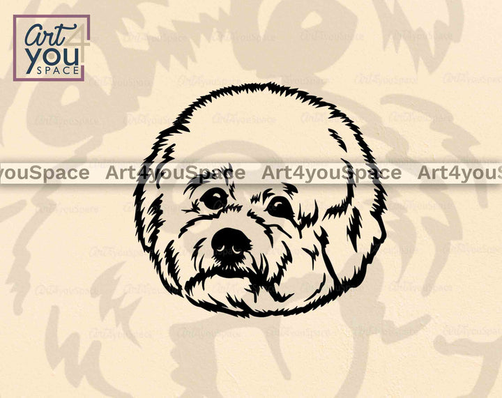 Bichon Frise head dxf File