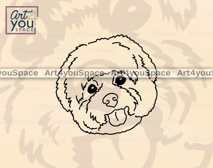 Bichon Frise line art SVG