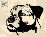 Border terrier Dog  head svg 