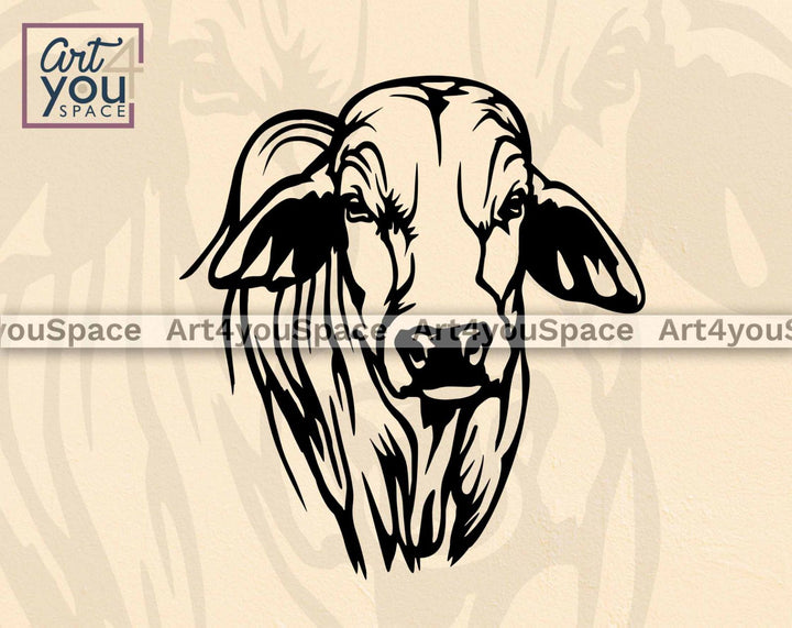 Brahman Cow Laser cut 