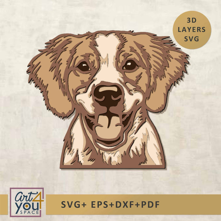 Brittany Spaniel Multilayer SVG