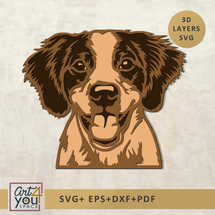 Brittany Spaniel Plywood Laser Cut
