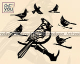 Cardinal birds svg