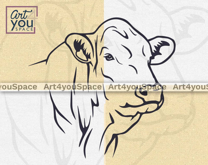 Charolais cow SVG 