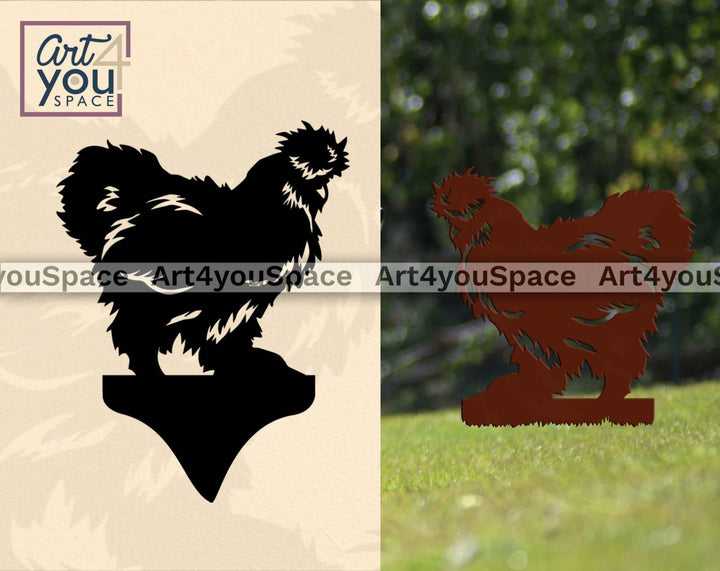 Chicken Metal Sign yard decor