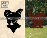 Chicken Metal Sign yard decor