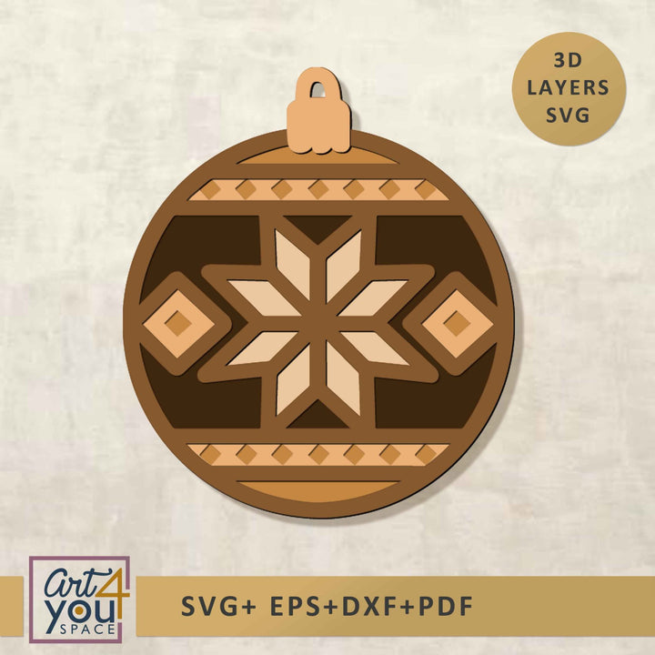Christmas Ball SVG 3D