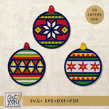 Christmas Ball SVG Multilayered designs