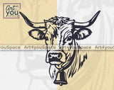 Cow head Aubrac svg
