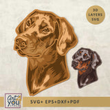 Doberman 3D Svg