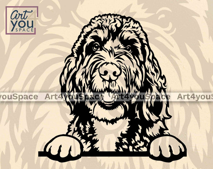Doodle Dog Face svg 